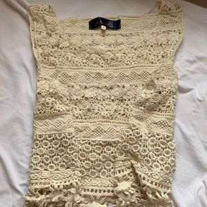 Boho lace layering top